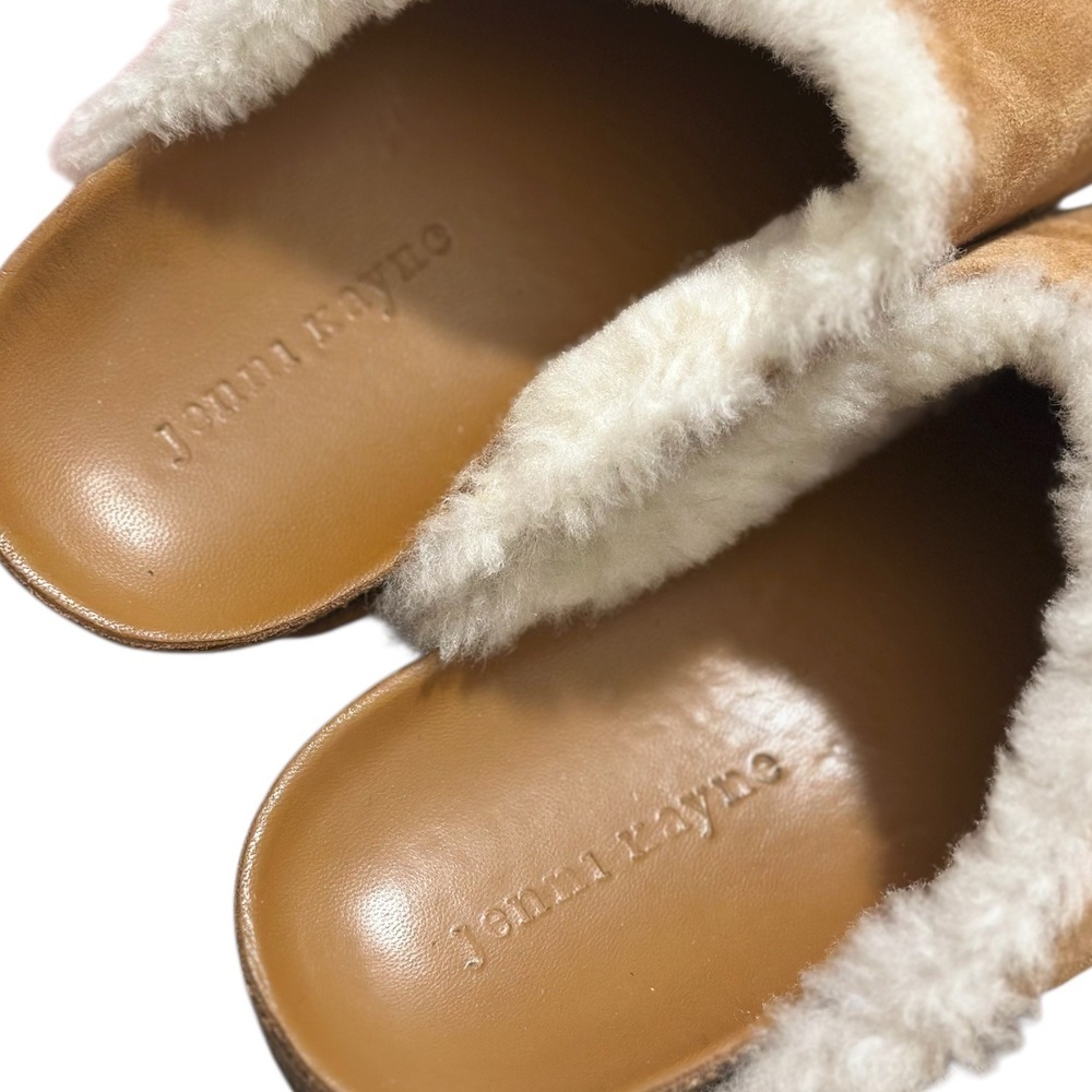 Jenni Kayne Shearling-Lined Moc Clog Saddle Suede Cork Midsole Women US 11/EU 41 - Picture 5 of 8